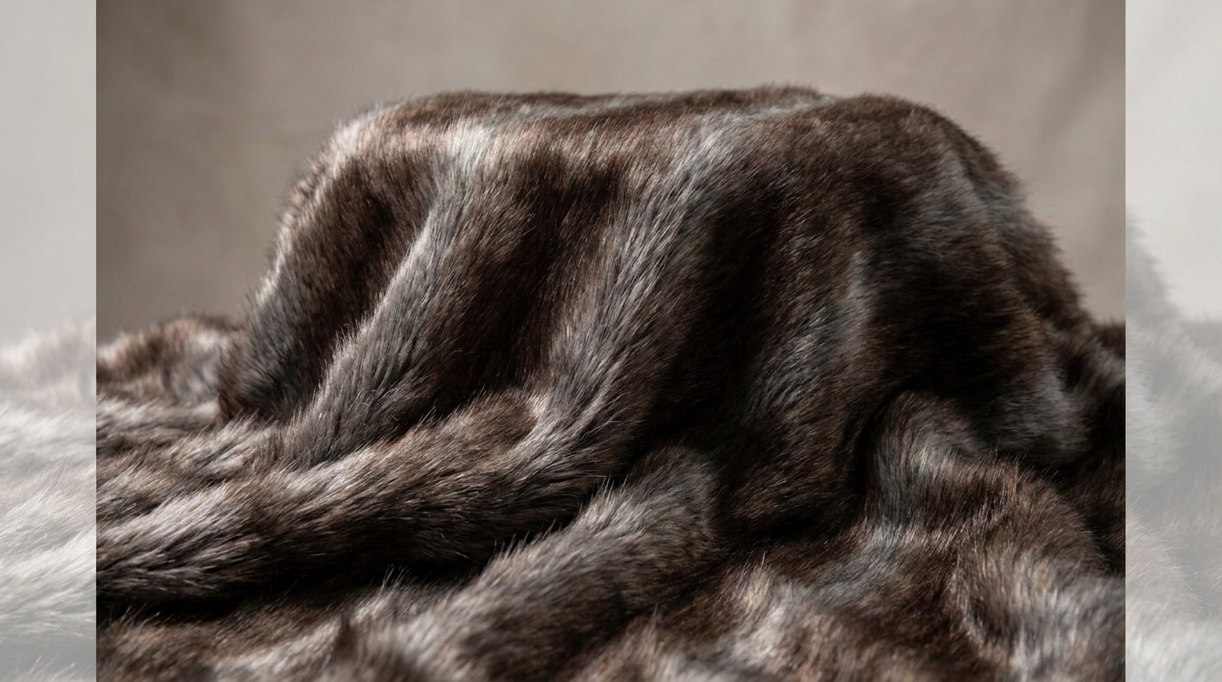 faux fur fabric glossy dense