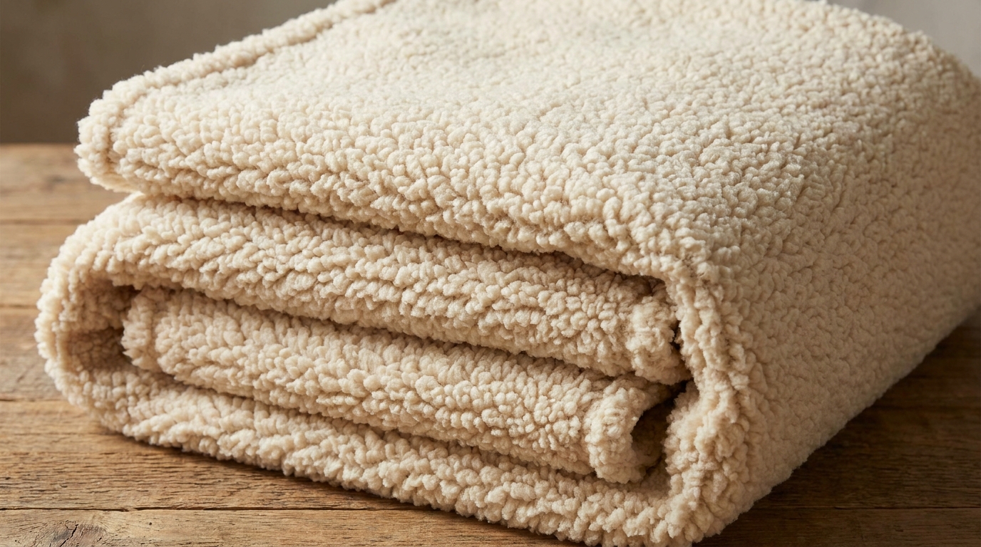 sherpa fleece fabric nubby curly