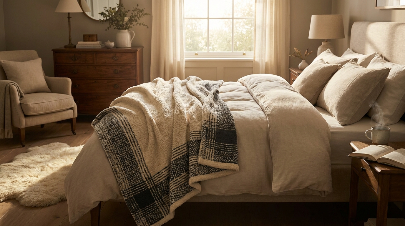 jacquard fleece blanket warm luxurious